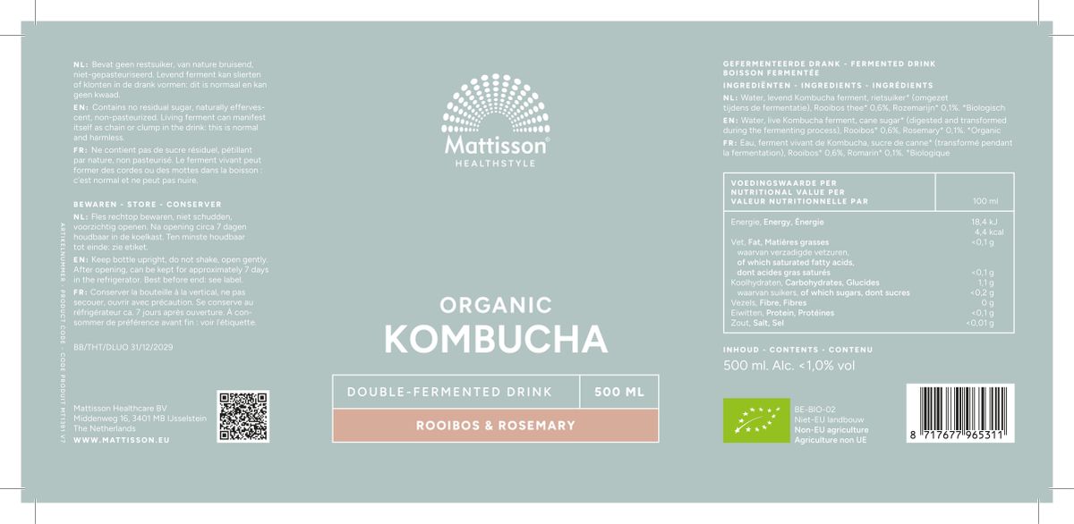 Kombucha Rooibos Rosemary afbeelding van document #1, label