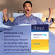 Shiepz Melatonine 3 mg Tabletten 30TB sfeerbeeld met model + verpakking