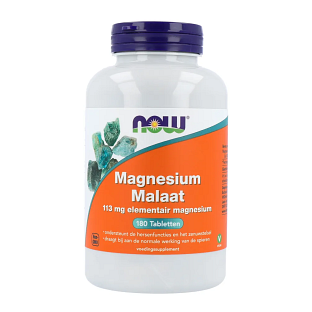 NOW Magnesium Malaat Tabletten 180TB NOW Magnesium Malaat Tabletten 180TB