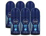 Nivea Men Dry Fresh Deodorant Roll-On Voordeelverpakking 6x50ML