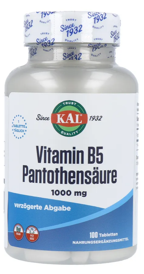 Kal Vitamine B5 Pantotheenzuur 1000MCG Tabletten afbeelding