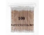 Bezouwen Wattenstokjes Hout 100ST