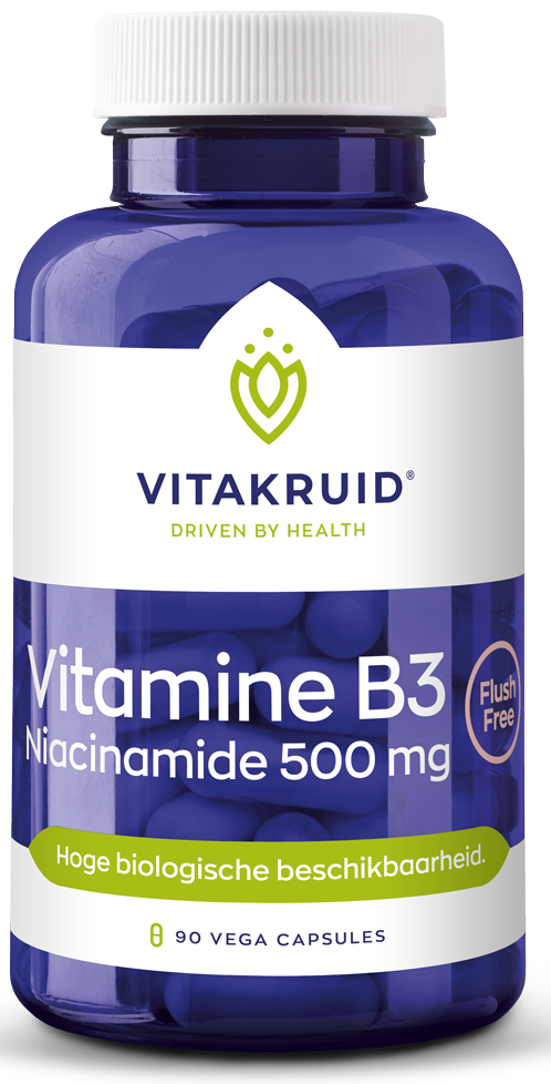 Vitakruid Vitamine B3 Niacinamide 500 mg Flush Free 90CP