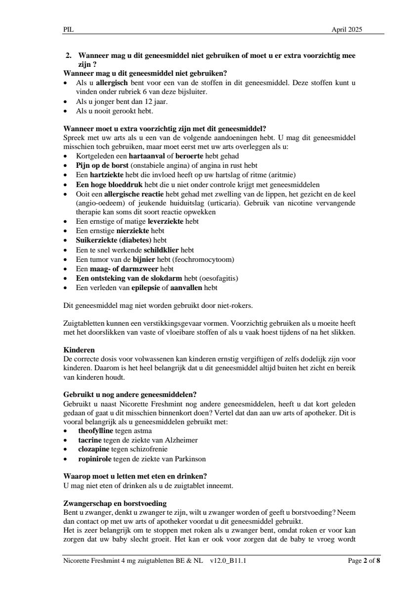 Freshmint Zuigtabletten 4mg afbeelding van document #2, leaflet