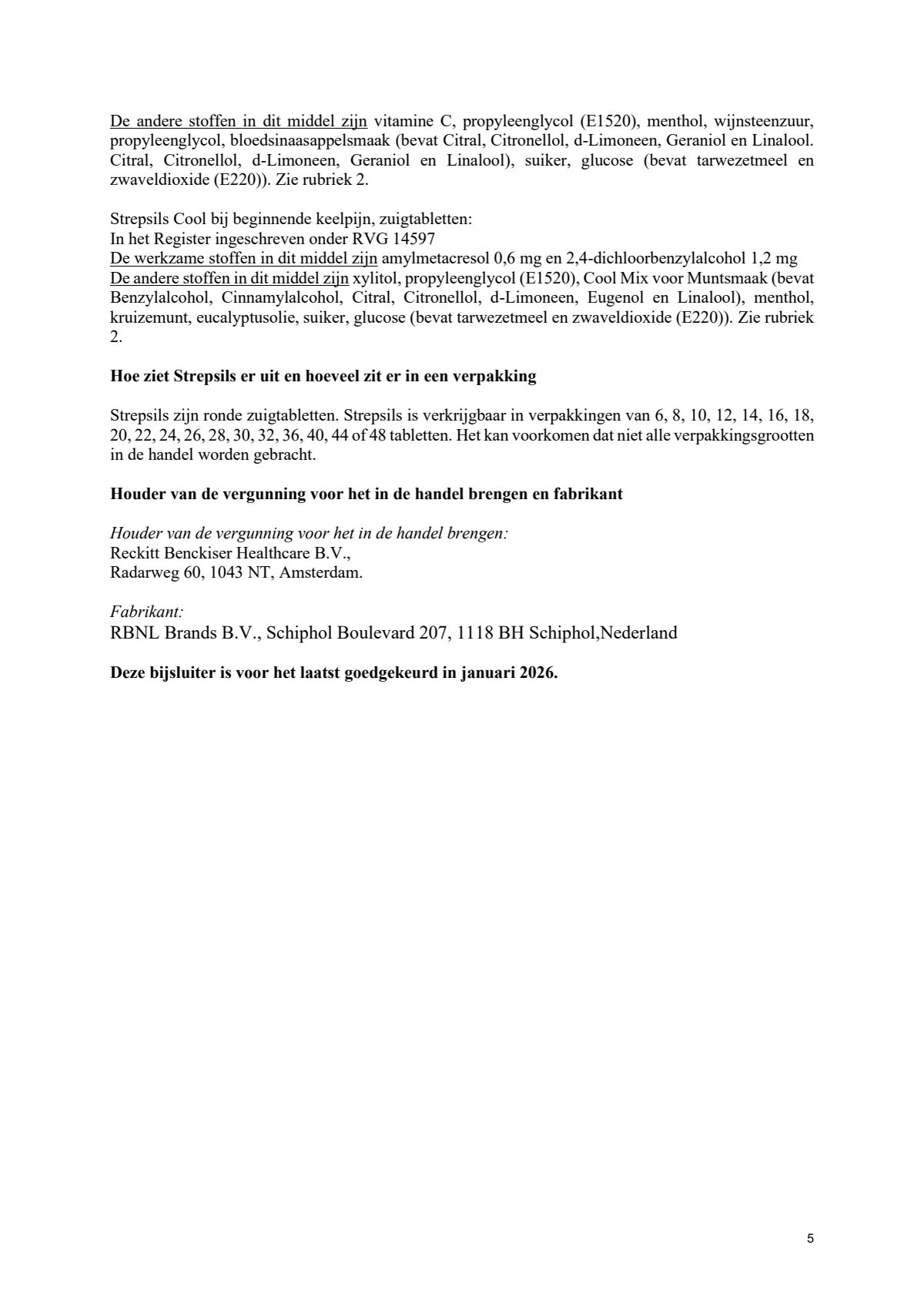 Original Zuigtabletten afbeelding van document #5, leaflet