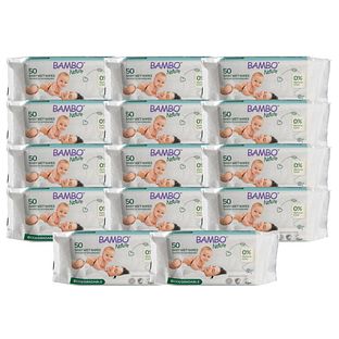 Bambo Nature Bio Babydoekjes Multiverpakking 14x50ST Bambo Nature Bio Babydoekjes Multiverpakking 14x50ST