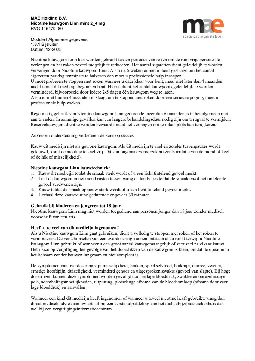 Nicotine Kauwgom Mint 4mg afbeelding van document #5, leaflet