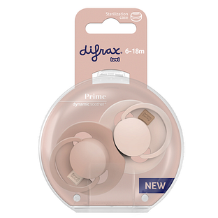 Difrax LOVI Prime Pacifier 6-18 Months - Nude/Blush 2ST Difrax LOVI Prime Pacifier 6-18 Months - Nude/Blush 2ST
