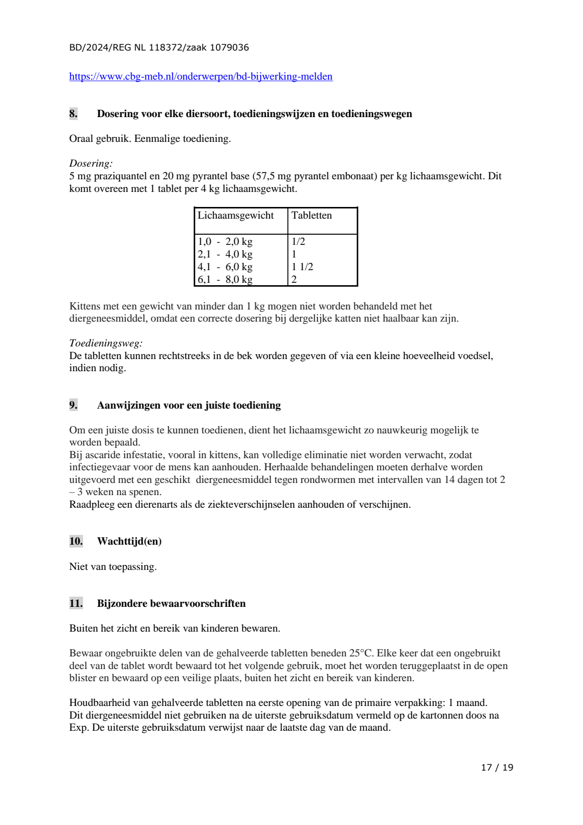 Wormmiddel all-in-one Kat afbeelding van document #17, leaflet