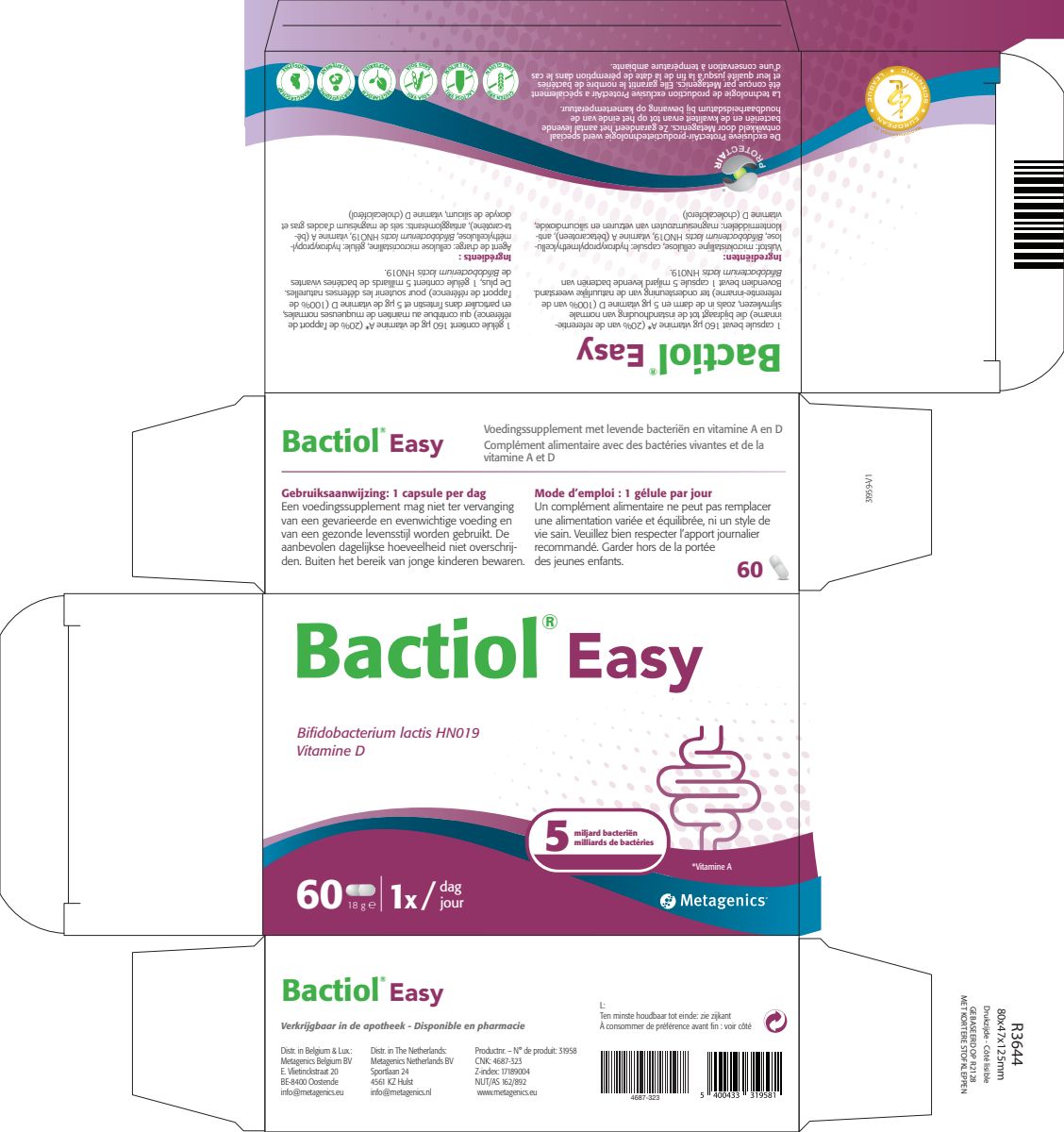 Bactiol Easy Capsules afbeelding van document #1, label