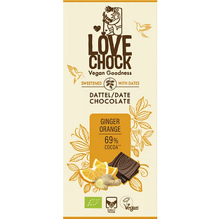 Lovechock Dark Chocolate Ginger Orange 70GR