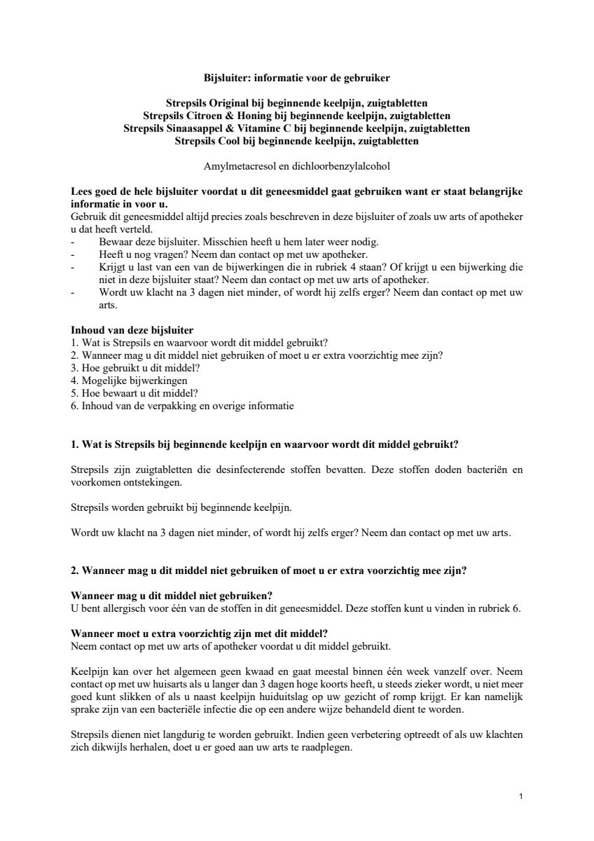 Citroen & Honing Zuigtabletten afbeelding van document #1, leaflet