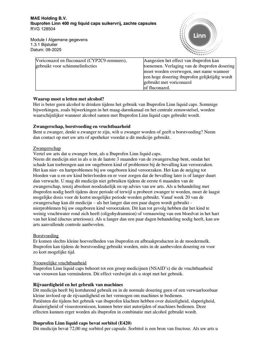Ibuprofen Liquid Capsules 400mg Suikervrij afbeelding van document #5, leaflet