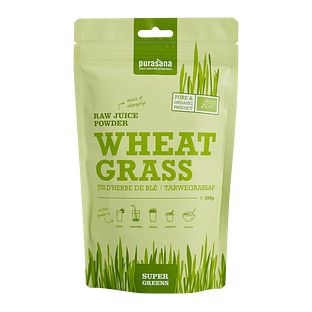Purasana Wheat Grass Vegan Tarwegrassap Poeder 200GR Purasana Wheat Grass Vegan Tarwegrassap Poeder 200GR