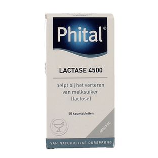 Phital Lactase 4500 Kauwtabletten Aardbei 50KTB