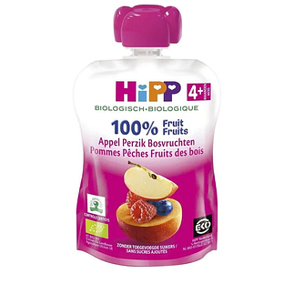 HiPP 4M+ Appel Perzik Bosvruchten 90GR
