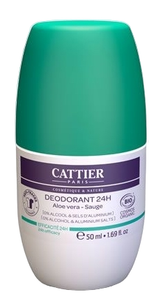 Cattier Deodorant 24H Aloë Vera 0% Alcohol afbeelding 1