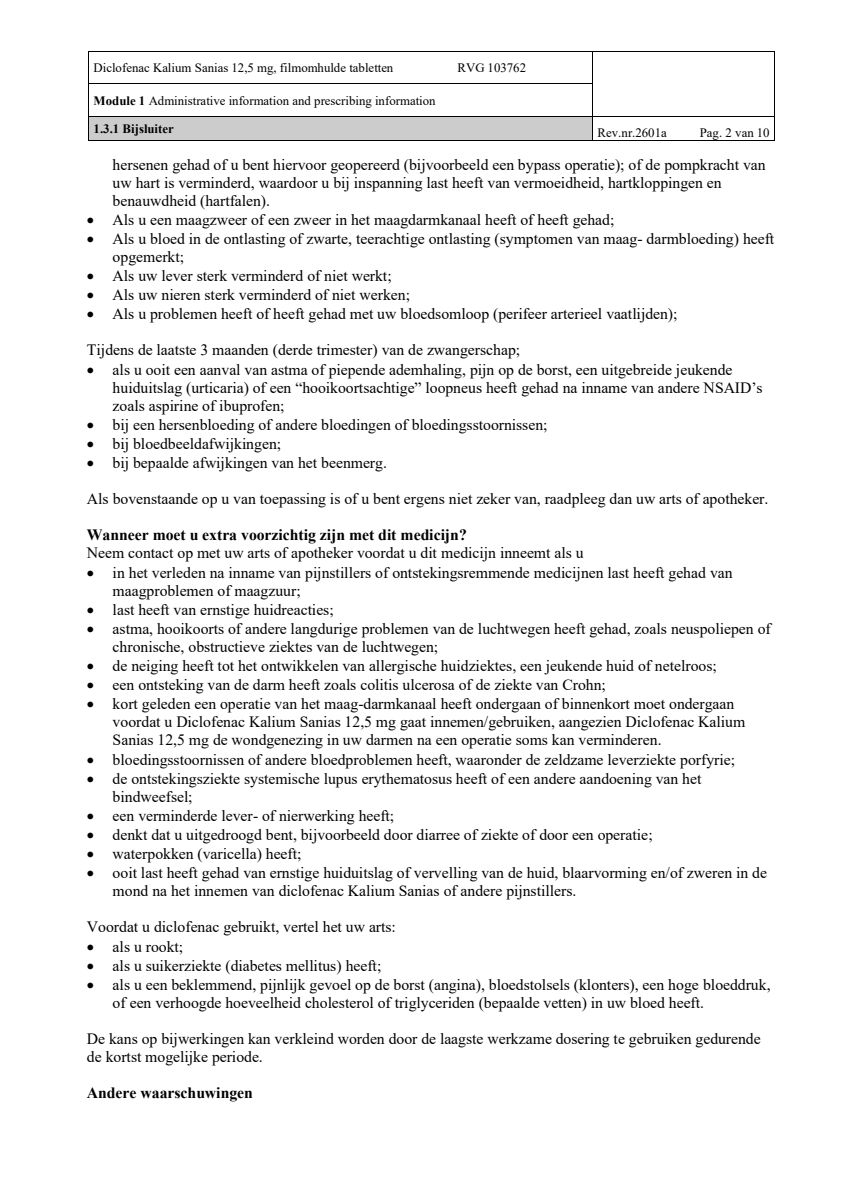 Diclofenac Kalium 12.5mg afbeelding van document #2, leaflet