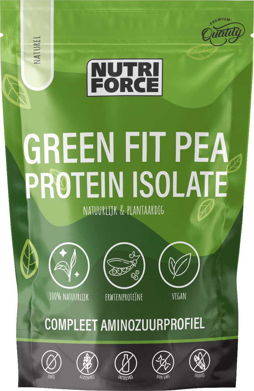 Nutriforce Green Fit Pea Protein Isolate Naturel afbeelding