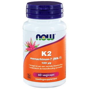 NOW Vitamine K2 Menachinon 7 100mcg Vegicaps 60CP
