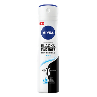 Nivea Black & White Invisible Pure Deodorant Spray 150ML