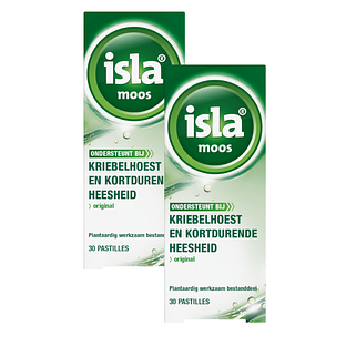 isla Moos Keelpastilles - bij kriebelhoest en kortdurende heesheid Duoverpakking 2x30ST
