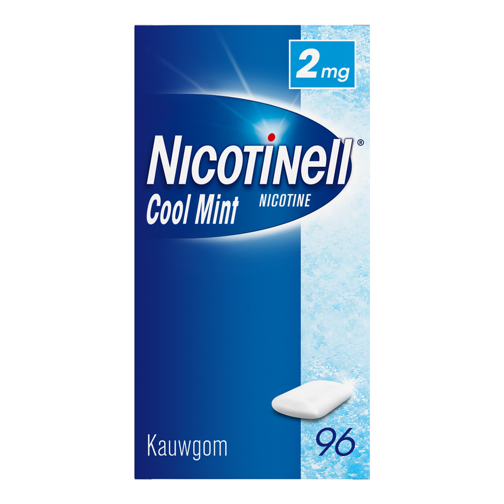 Nicotinell Kauwgom Cool Mint 2 mg Voordeelverpakking - voor stoppen met roken afbeelding