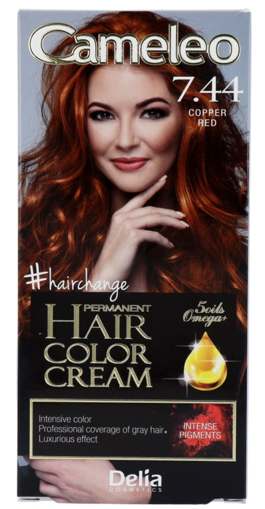 Cameleo Hair Color Cream 7.44 Copper Red afbeelding