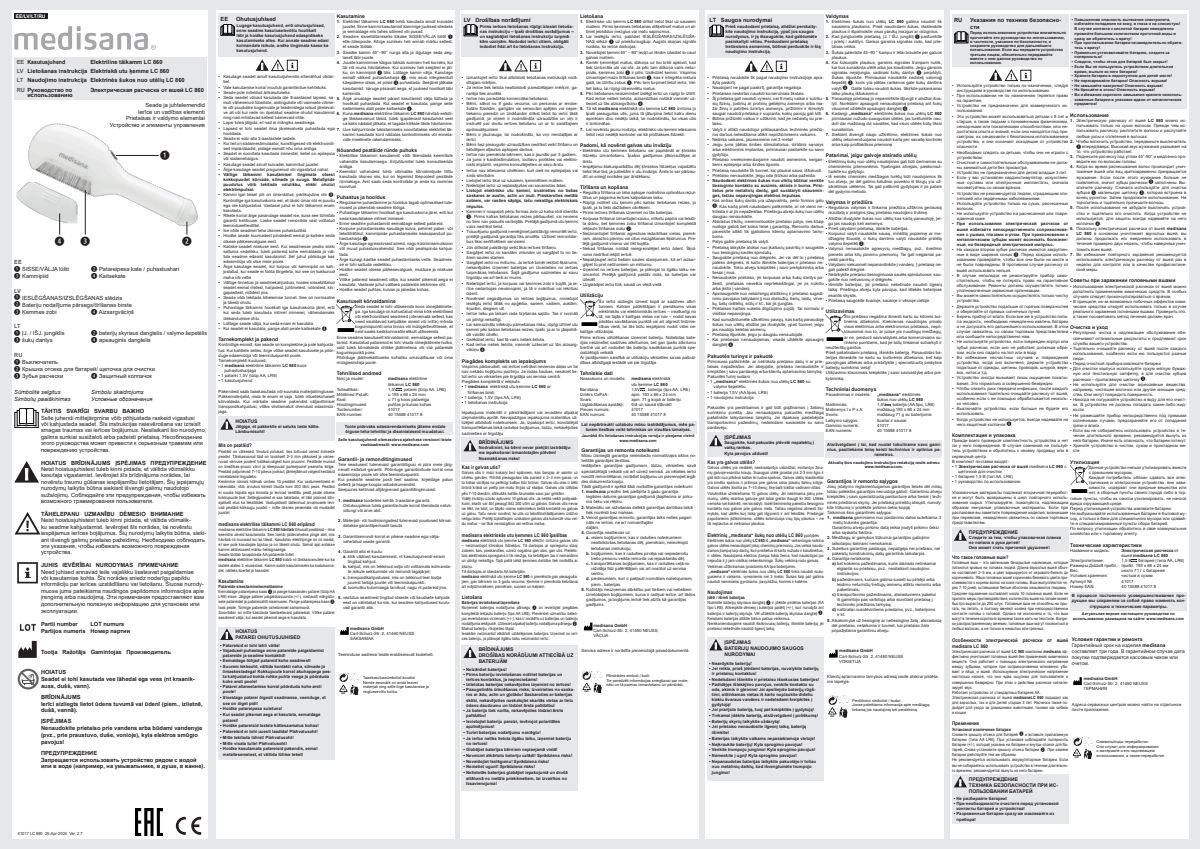 Elektrische Luizenkam LC 860 afbeelding van document #6, instructions