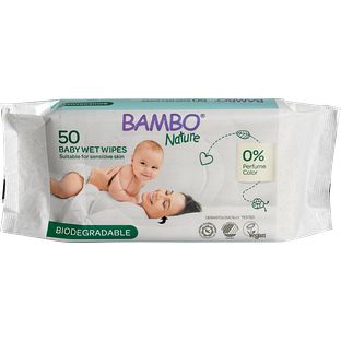 Bambo Nature Bio Babydoekjes 50ST Bambo Nature Bio Babydoekjes 50ST