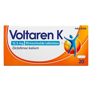 Voltaren K 12,5 mg  pijnstiller Filmomhulde Tabletten Diclofenac-Kalium 20TB