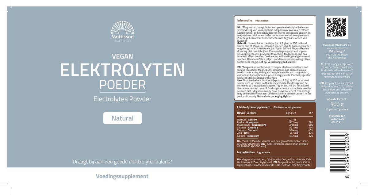 Elektrolyten Natural Poeder afbeelding van document #1, label