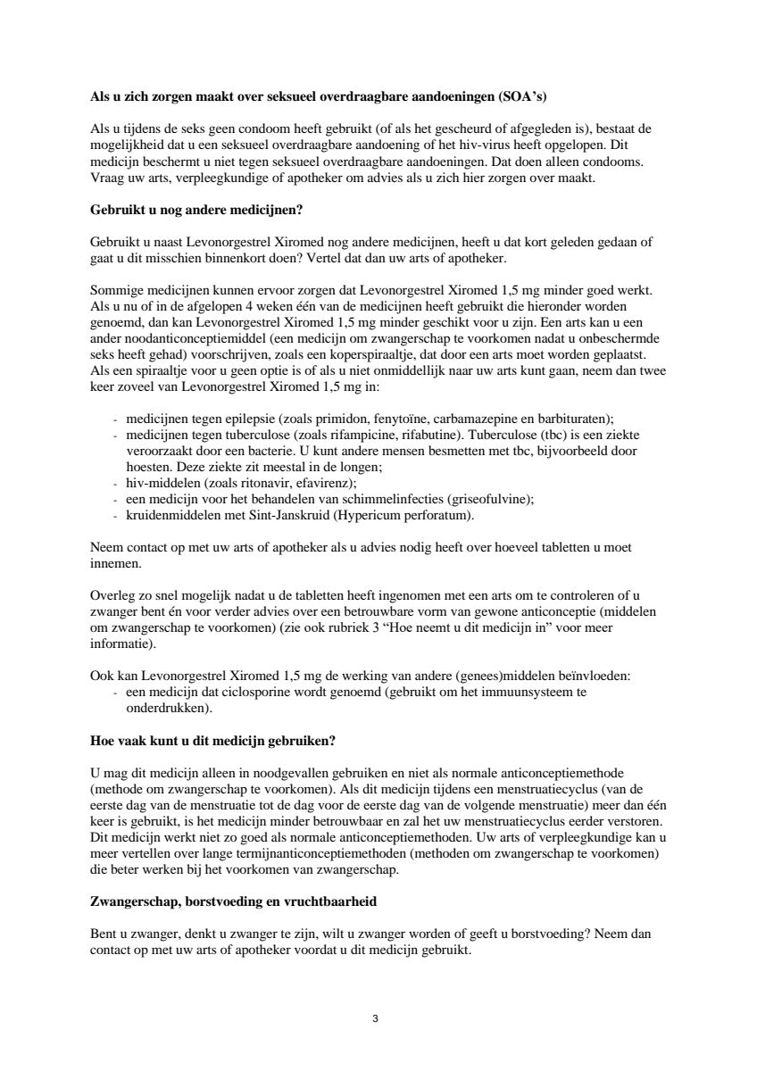 Morning After Pil 1,5 mg afbeelding van document #3, leaflet