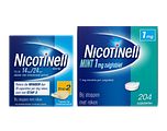 Nicotinell Combineer Pleister 14 mg (7st) en Zuigtablet Mint 1 mg (204st) - 2 Stuks