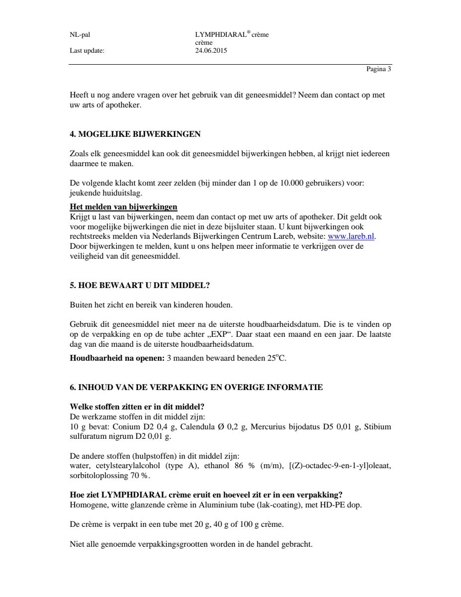 Lymphdiaral Zalf afbeelding van document #3, leaflet