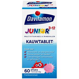 Davitamon Junior 3+ KauwVitamines Framboos 60KTB