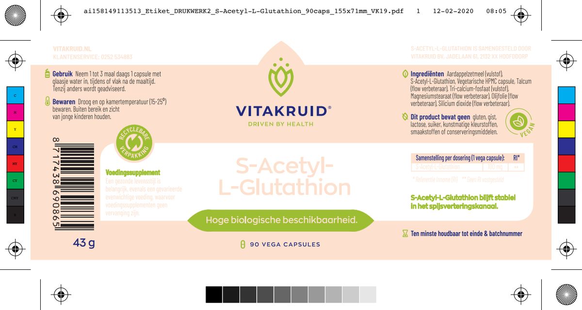 S-Acetyl-L-Glutathion 100 mg afbeelding van document #1, label