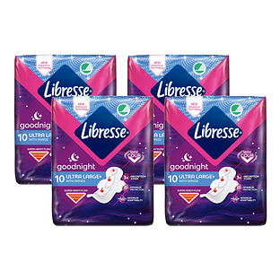 Libresse Goodnight Ultra Large Maandverband Multiverpakking 4x10ST