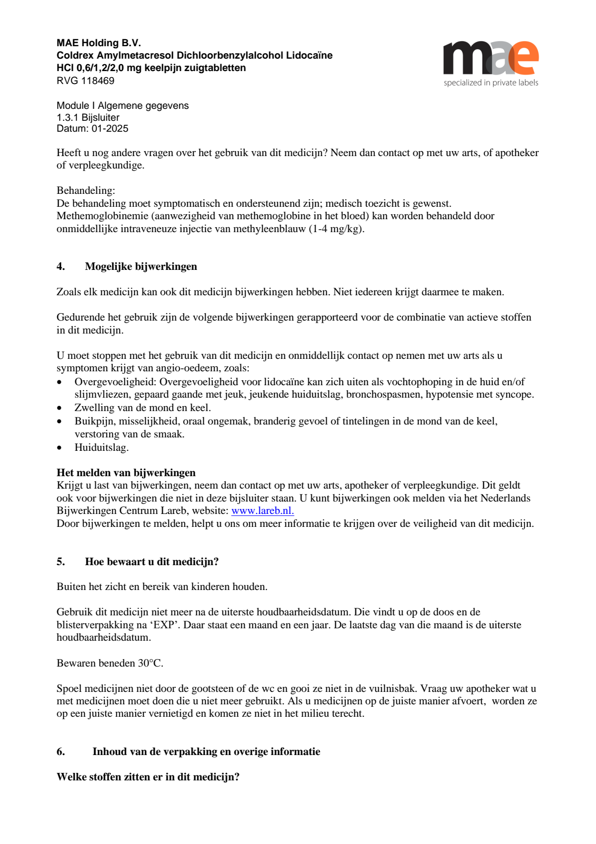 Keelpijn Zuigtabletten afbeelding van document #4, leaflet