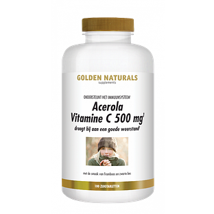 Golden Naturals Acerola Vitamine C 500mg Tabletten 100TB