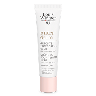 Louis Widmer Nutriderm Getinte Dagcrème UV 20 Naturel 01 Zonder Parfum 30ML Tube Louis Widmer Nutriderm Getinte Dagcrème UV 20 Naturel 01 Zonder Parfum 30ML Tube