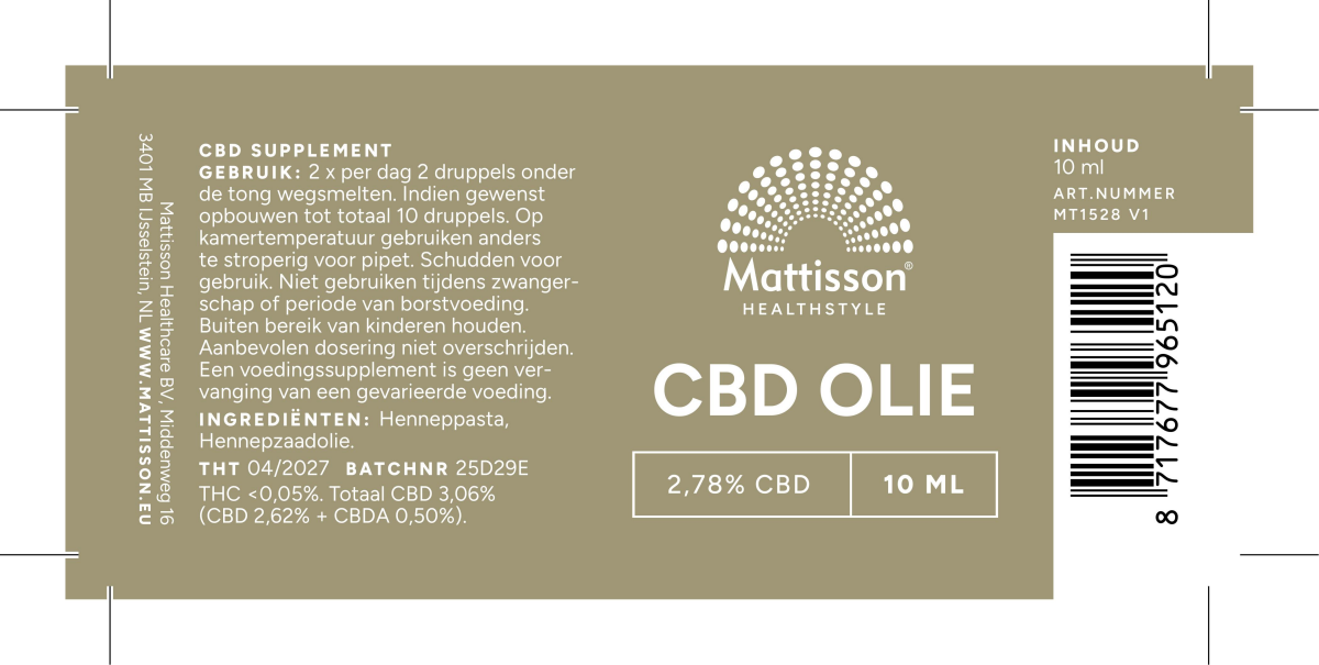 CBD Olie 2.78% afbeelding van document #1, label