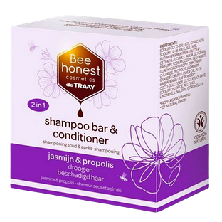 Bee Honest Shampoo Bar & Conditioner - Jasmijn & Propolis 80GR Bee Honest Shampoo Bar & Conditioner - Jasmijn & Propolis 80GR