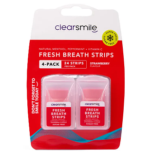 ClearSmile Fresh Breath Strips Strawberry 4ST