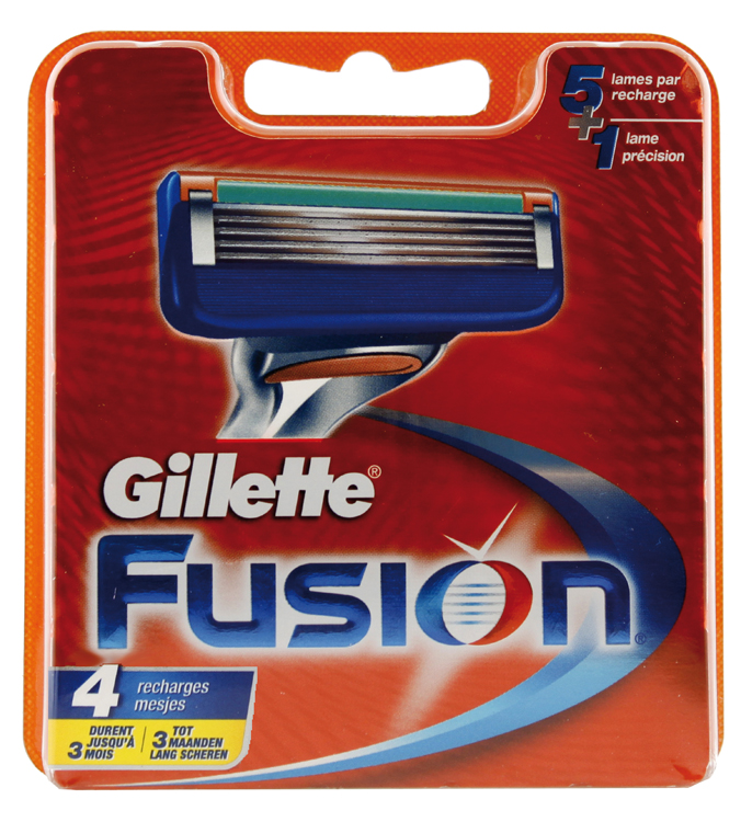 Gillette Fusion Scheermesjes - 4stuks afbeelding