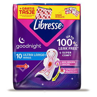 Libresse Goodnight Ultra Large Maandverband 10ST