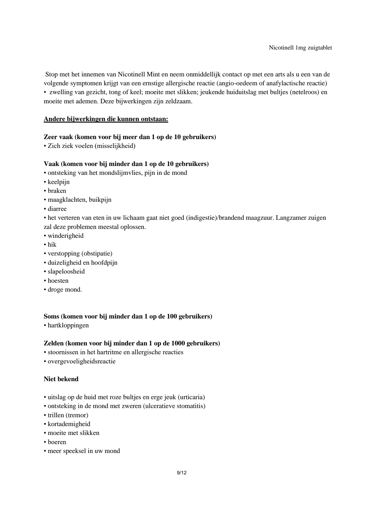 Combineer Pleister 14 mg (7st) en Zuigtablet Mint 1 mg (96st) - afbeelding van document #9, leaflet