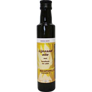 Omega & More Lijnzaad Olie Knoflook en Chili 250ML