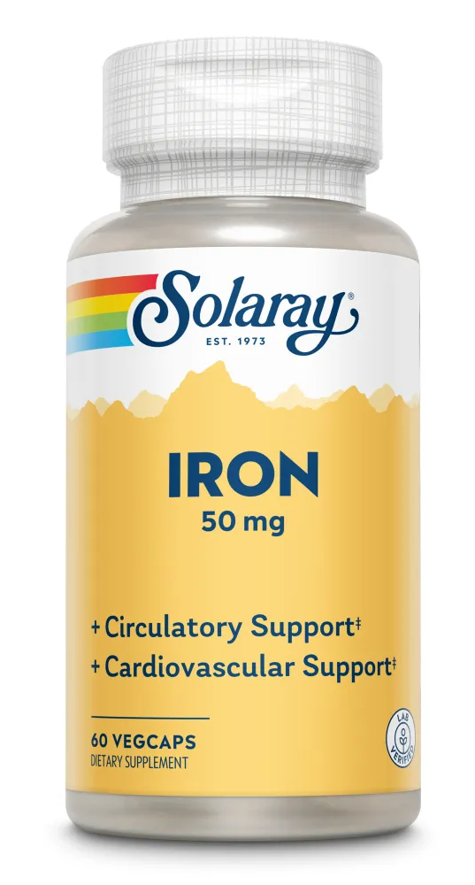 Solaray Iron 50mg Capsules 60CP