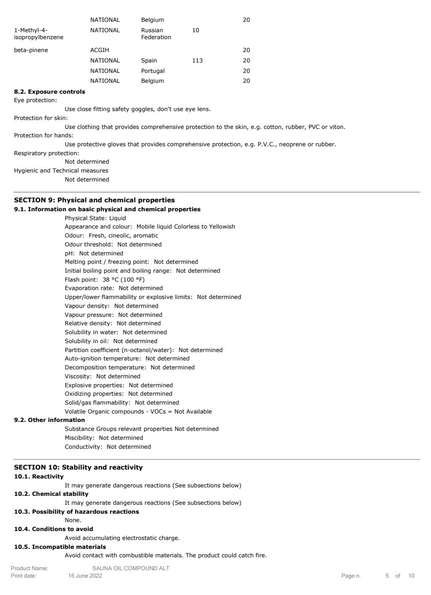 Essentiële Olie Sauna afbeelding van document #5, label